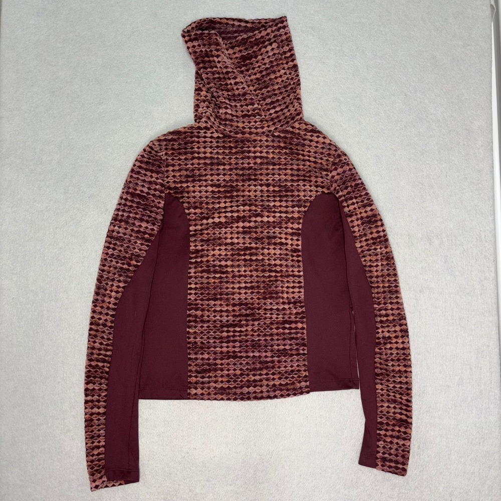 Nike Pro Hyperwarm Top Womens Small Burgundy Funnel Neck Pullover 933296-652